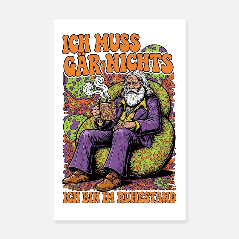 Opa Rente 2025 Enkel Geschenk Ruhestand Lustig Poster 20x30 cm