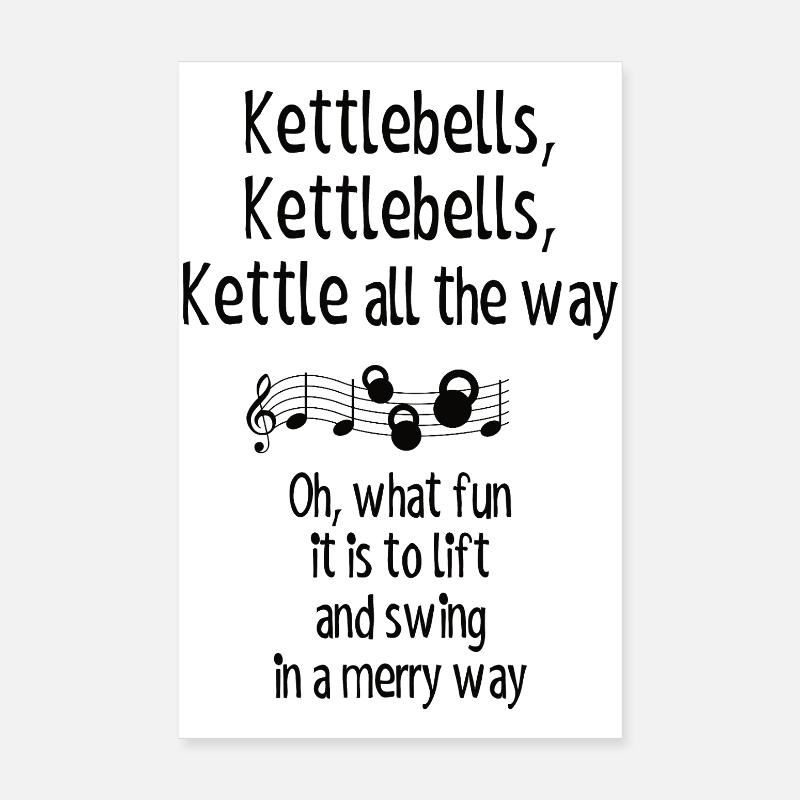 Kettlebells, jinglebells - best gift Poster 8" x 12" (20x30 cm)
