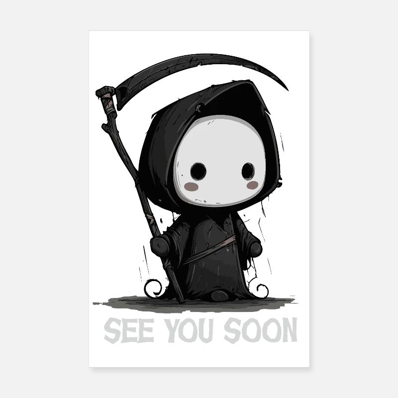 Mignon Grim Reaper à bientôt Poster 20 x 30 cm
