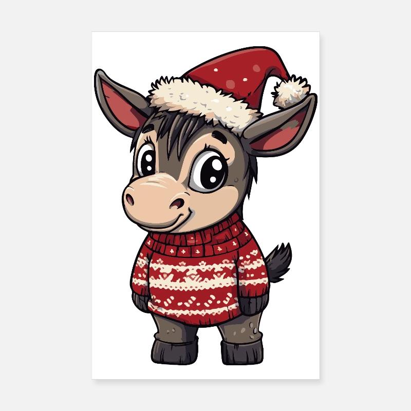 Noël de l’âne Poster 20 x 30 cm