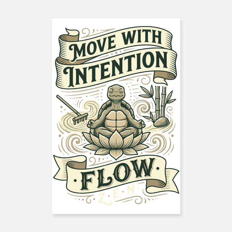 Bewegung mit Absicht: Zen Flow Poster 20x30 cm