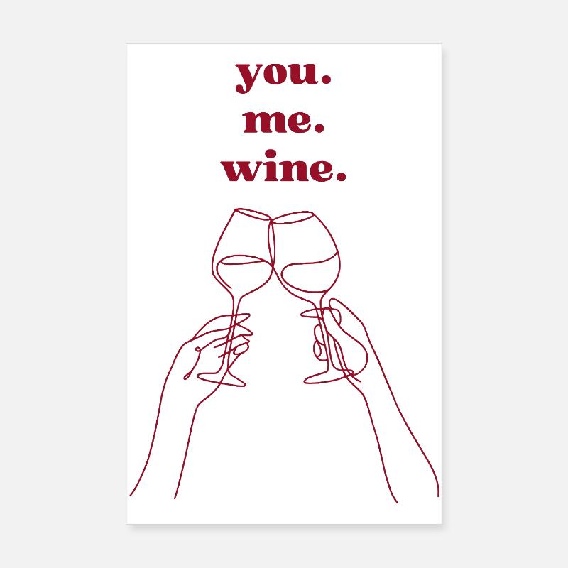 Toi. Moi. du vin. Poster 20 x 30 cm