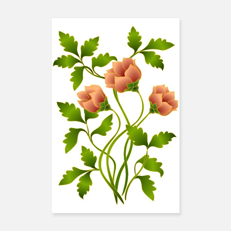 Flowers Poster 8" x 12" (20x30 cm)