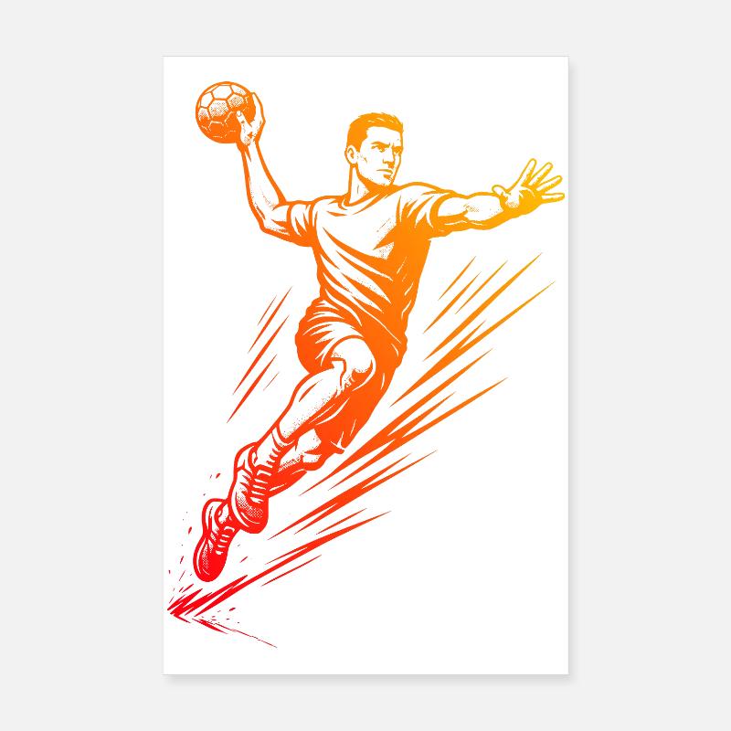 In a nutshell, men's handball Poster 8" x 12" (20x30 cm)