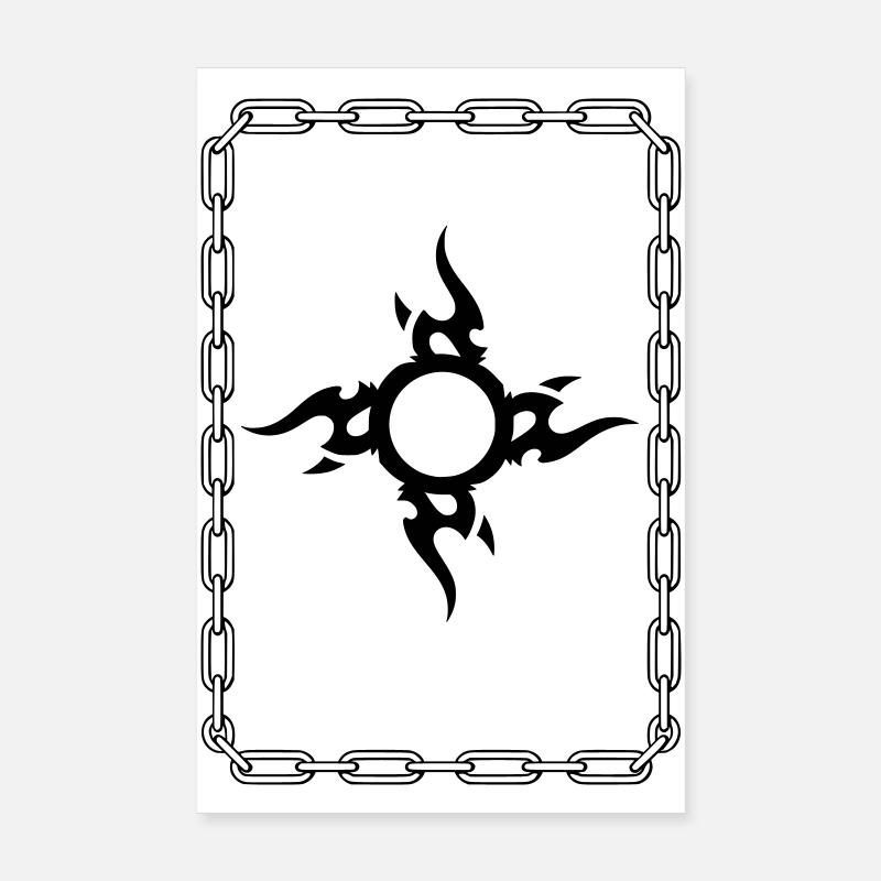 Black Tribal Surrounded Chain Poster 8" x 12" (20x30 cm)
