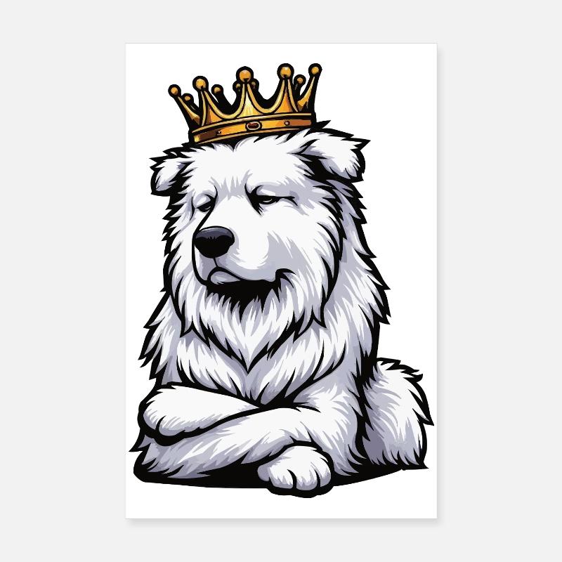 White Shepherd Shepherd Shepherd Dogs Poster 8" x 12" (20x30 cm)