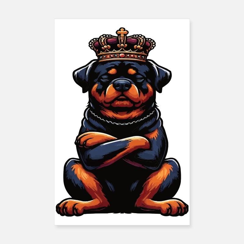 Rottweiler Propriétaire de Rottweiler Lovers Poster 20 x 30 cm