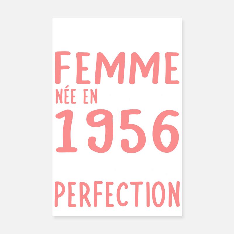 70th birthday - Born in April 1956 Poster 8" x 12" (20x30 cm)