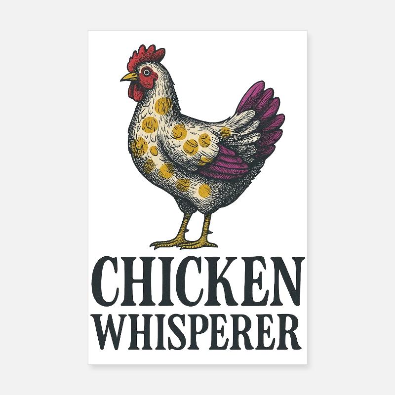 Chuchoteur de poulet Poster 20 x 30 cm