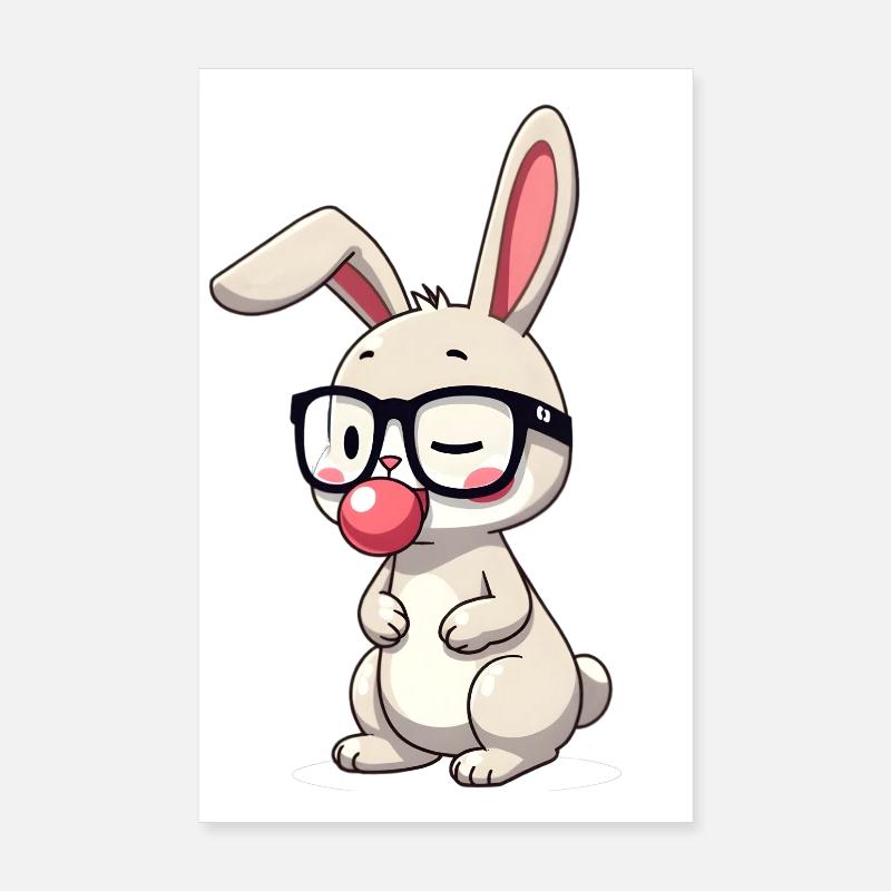Chewing-gum de lapin Poster 20 x 30 cm