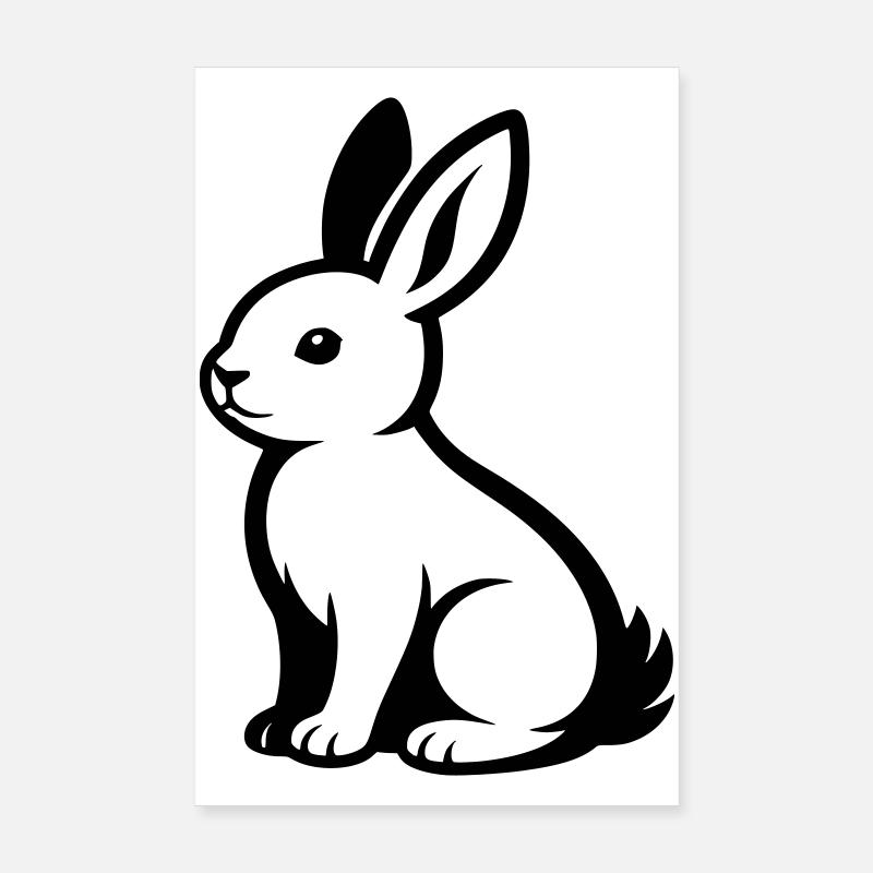 Lièvre Poster 20 x 30 cm