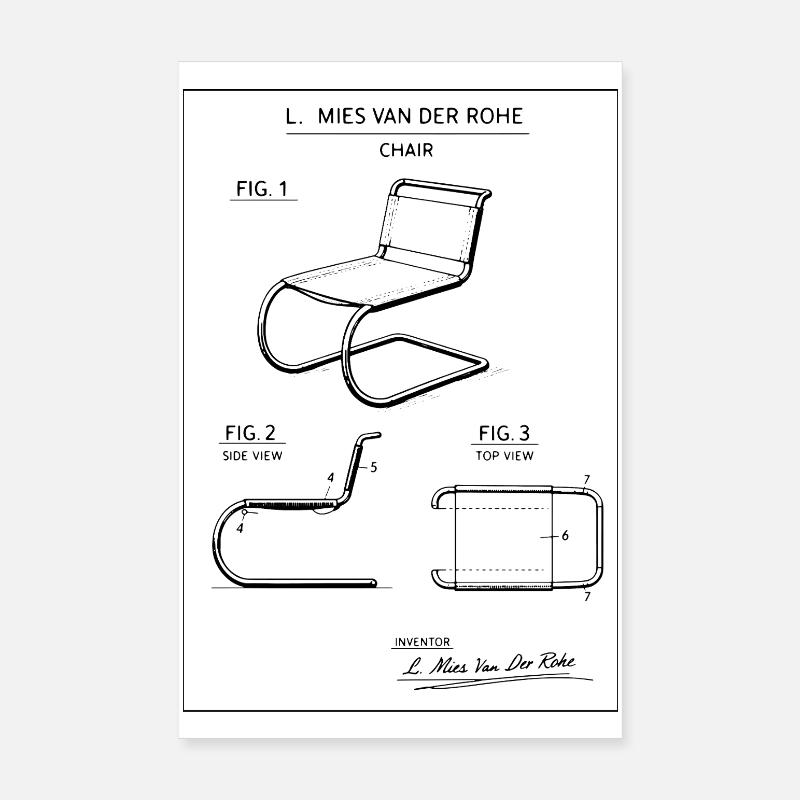 Modernes Stuhldesign Poster 20x30 cm