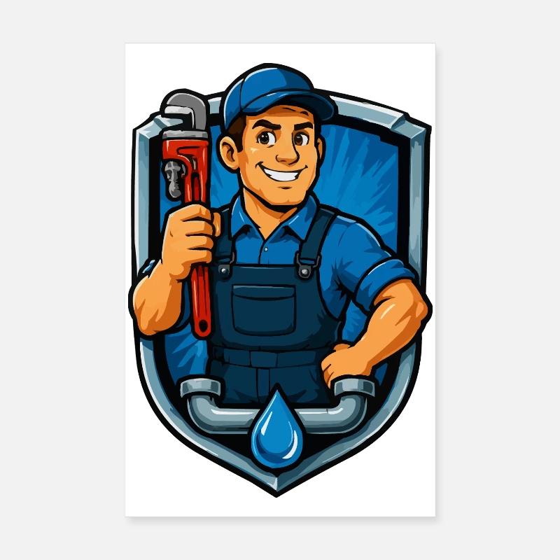 handwerker-wappen-klempner Poster 20x30 cm