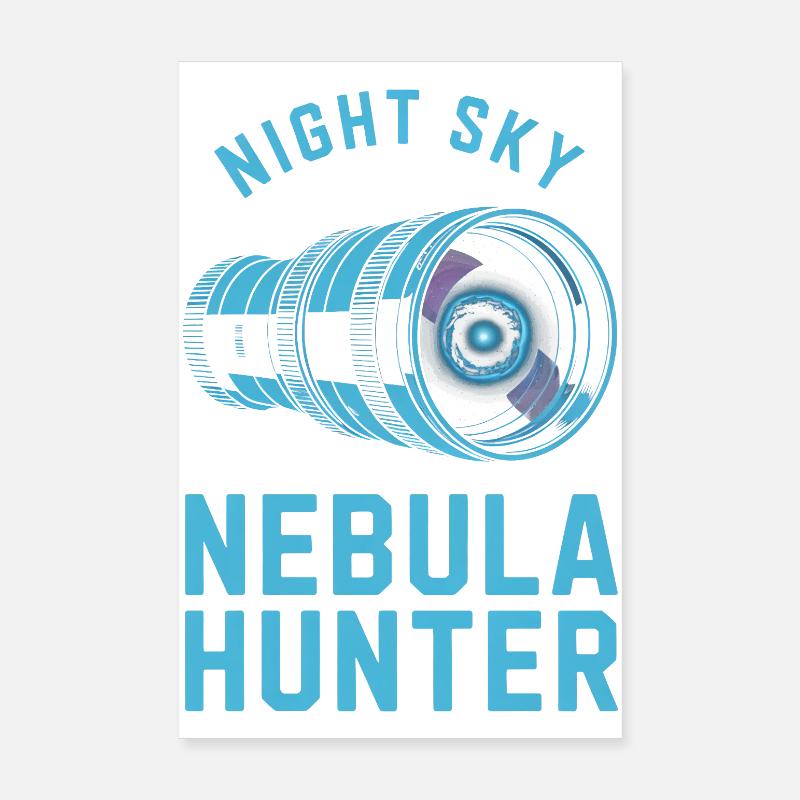 Nebula Hunter Night Sky Telescope Poster 8" x 12" (20x30 cm)