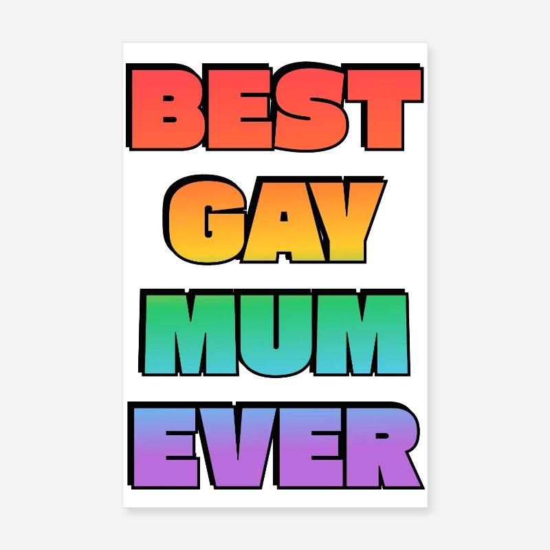 Beste schwule Mutter aller Zeiten: Rainbow Pride Poster 20x30 cm