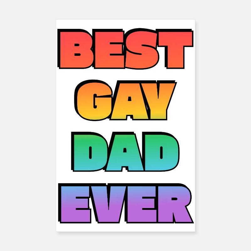 Bester schwuler Papa aller Zeiten, Rainbow Poster 20x30 cm