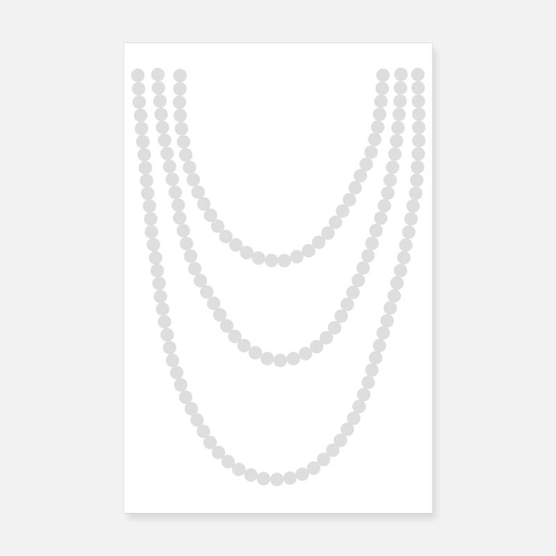 chaîne de perle Poster 20 x 30 cm