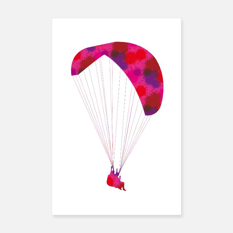 Farbiger Gleitschirm Poster 20x30 cm