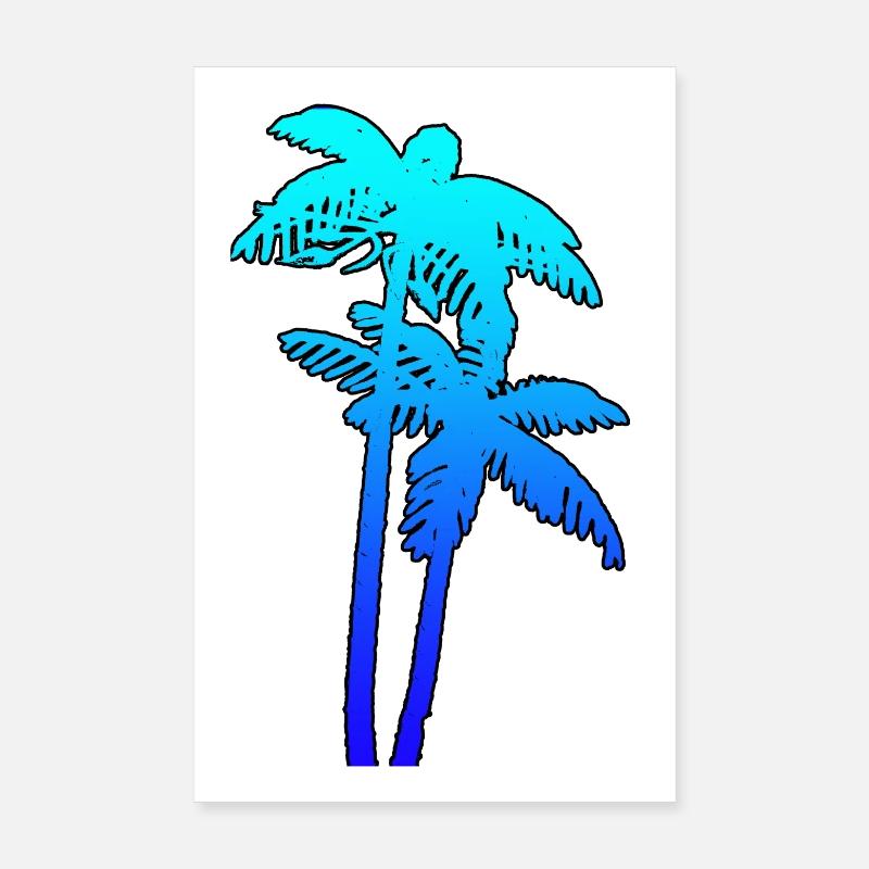 PALMS - Poster 8" x 12" (20x30 cm) - white