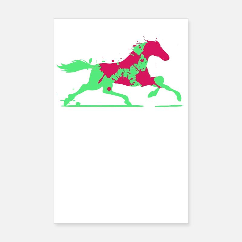 Buntes Pferd Poster 20x30 cm