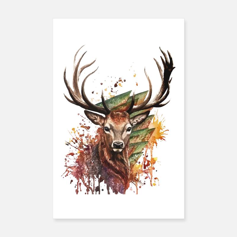 Deer designs Poster 8" x 12" (20x30 cm)