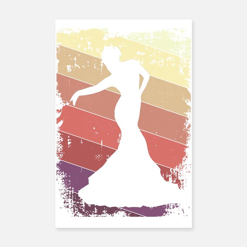 Dancing Dancer - Poster 8" x 12" (20x30 cm) - white
