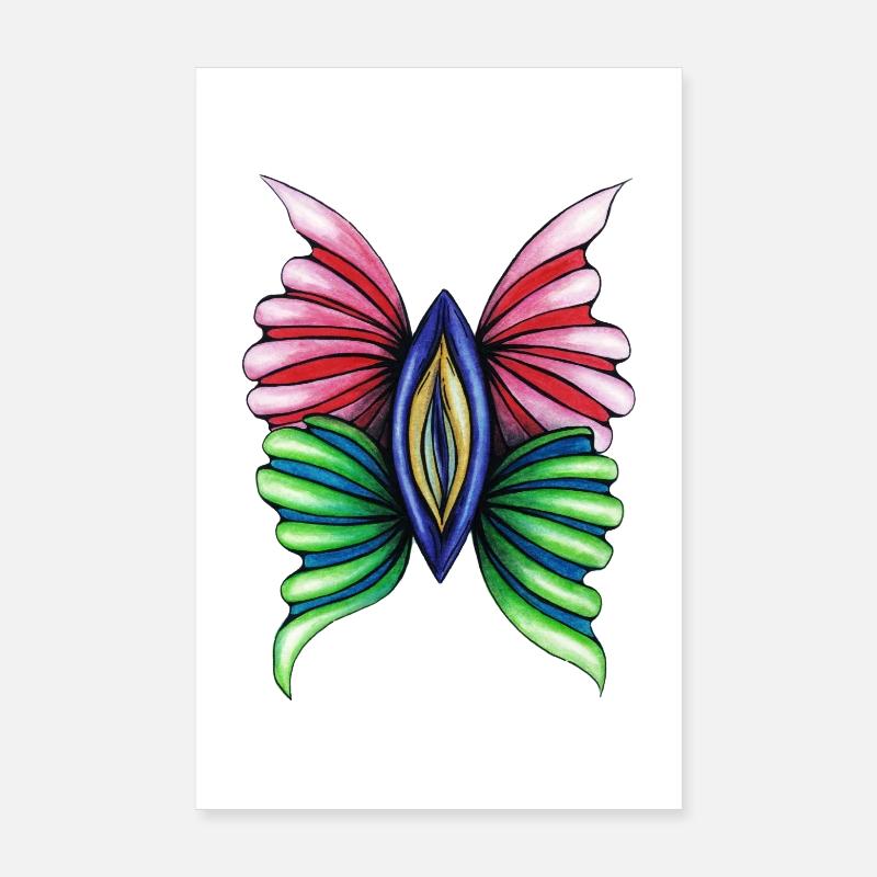 Butterfly Vulva Poster 20x30 cm