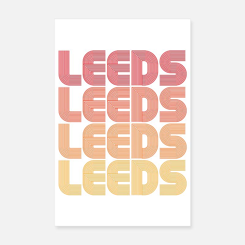 Leeds Gradient Repeats Poster 20x30 cm