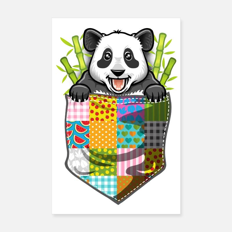 Panda in the pocket Poster 8" x 12" (20x30 cm)