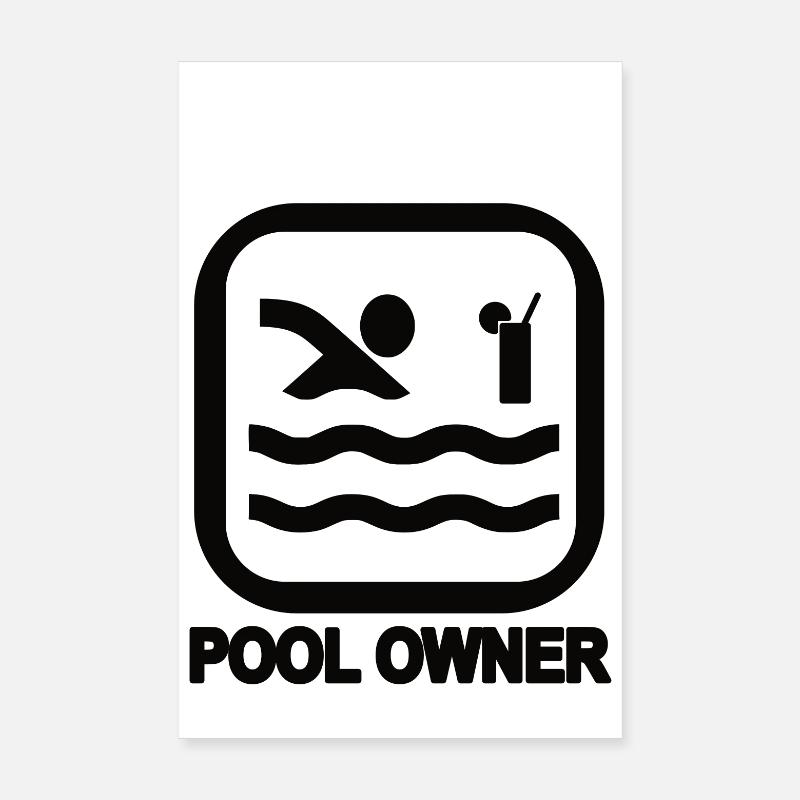 Pool Owner schwarz Poster 20x30 cm
