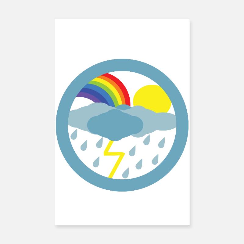 Après la pluie vient le soleil - Poster 20 x 30 cm - blanc