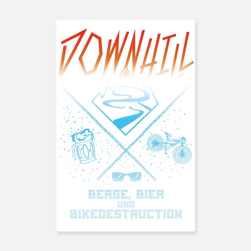 downhill Poster 20x30 cm