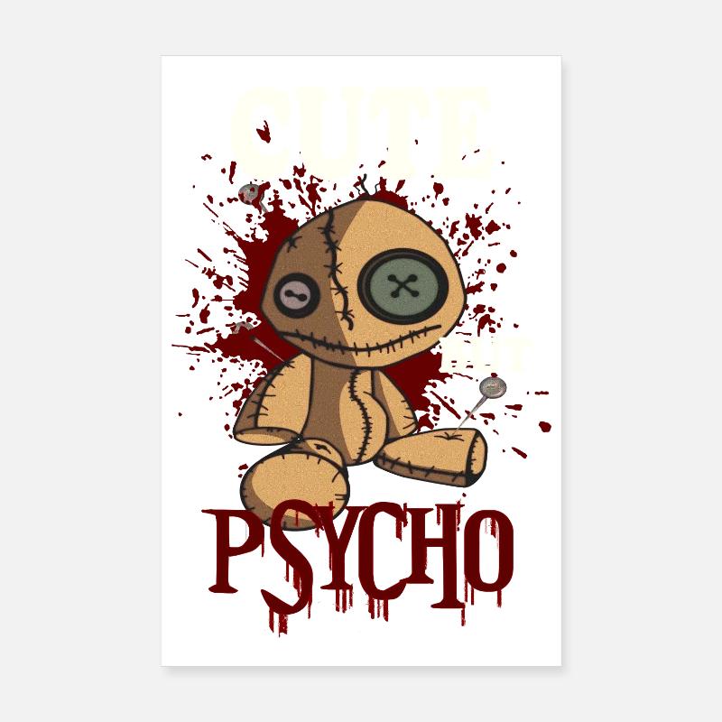 CUTE BUT PSYCHO Voodoo - Doll Poster 8" x 12" (20x30 cm)
