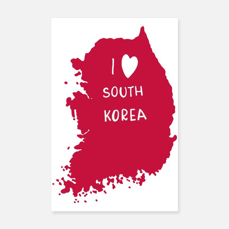 J’aime la Corée Poster 20 x 30 cm