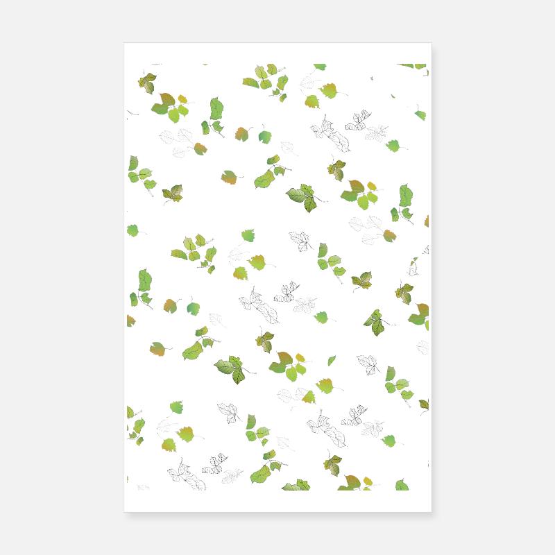 Herbstblätter Sommerblätter Muster  Poster 20x30 cm