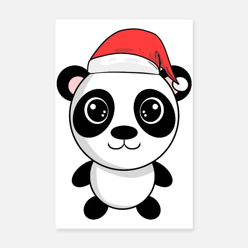Panda Kuscheltier Weihnachten Poster 20x30 cm