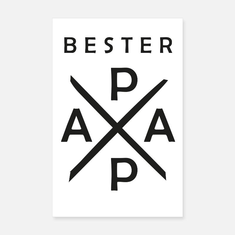 papa bester papa - Poster 20x30 cm - Weiß