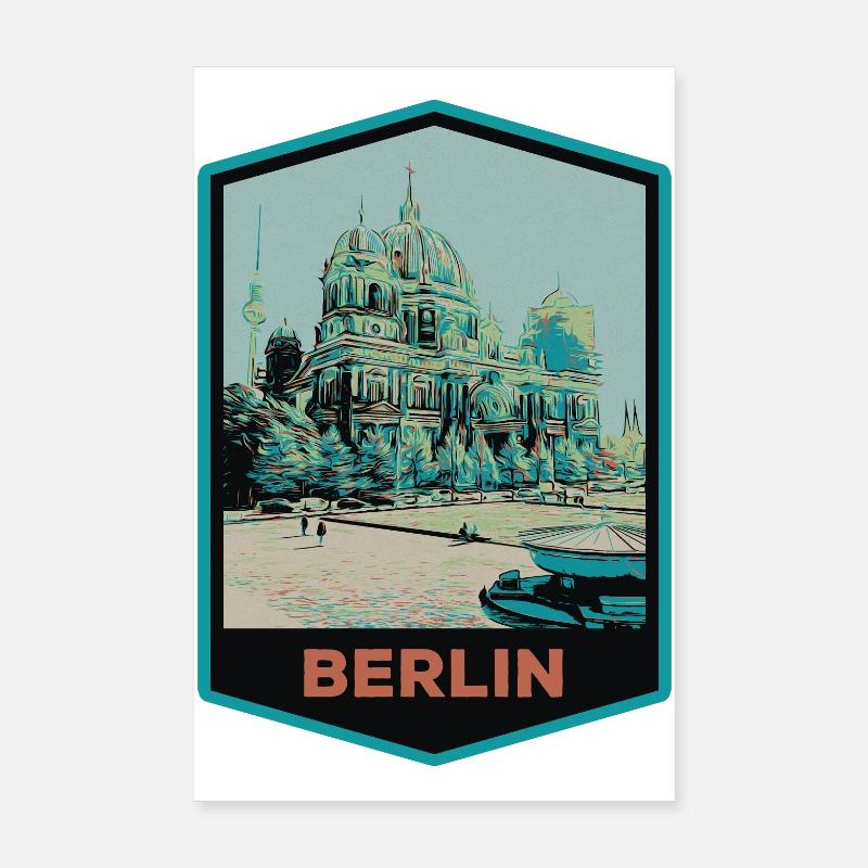 Illustration Dôme de la cathédrale de Berlin Poster 20 x 30 cm