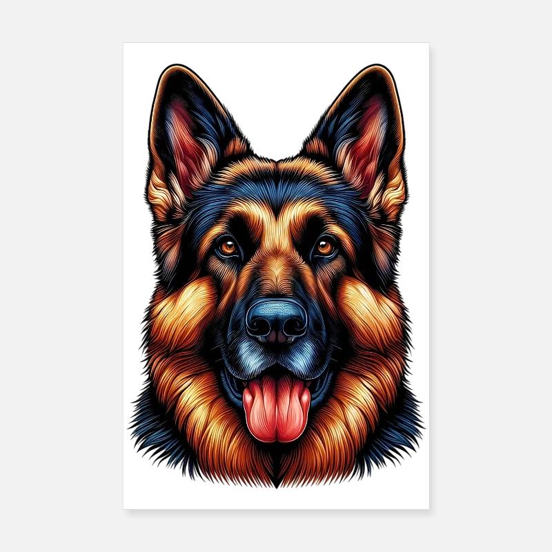 Deutscher Schäferhund Poster 20x30 cm