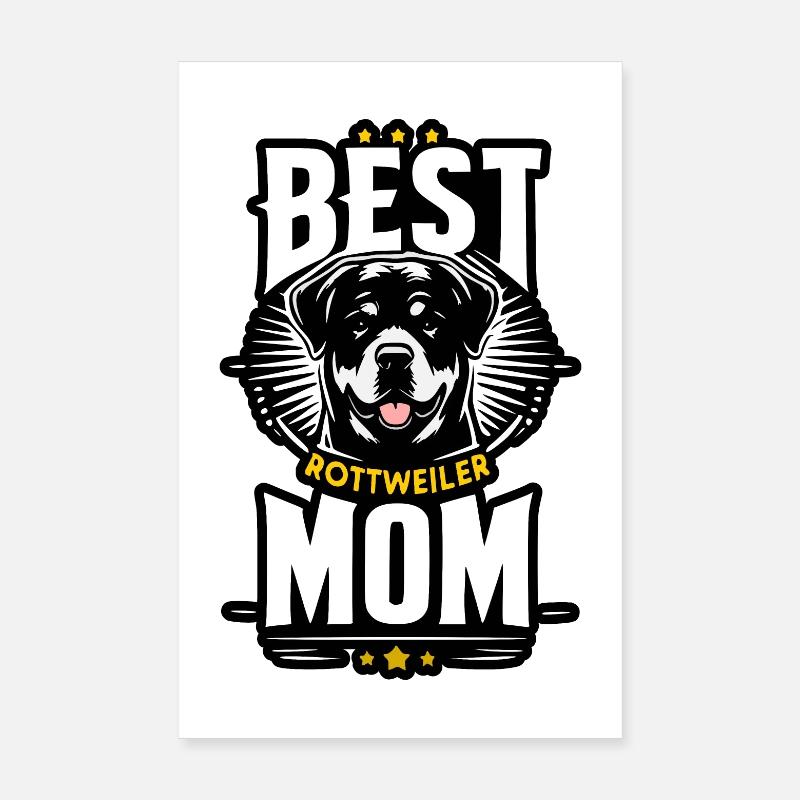 Beste Mama, Rottweilers beste Mama Poster 20x30 cm
