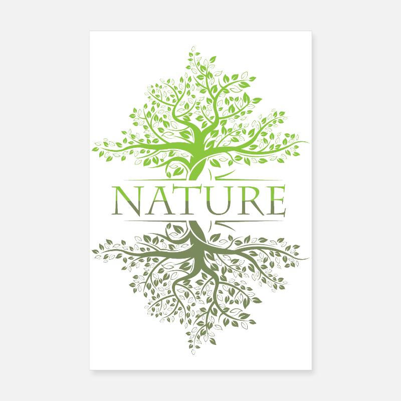 arbre réflexion nature forêt feuille icône logo icône Poster 20 x 30 cm