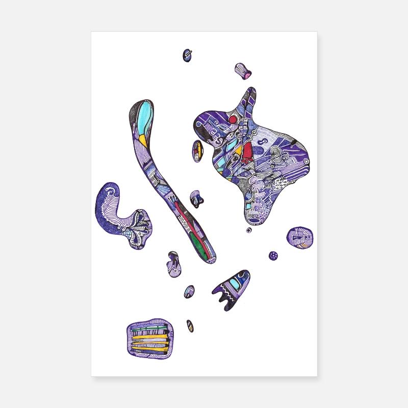 Colorful spots - Poster 8" x 12" (20x30 cm) - white