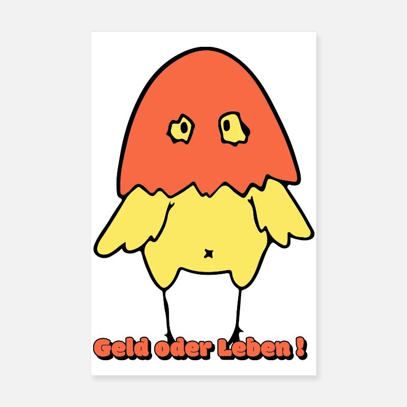 Geld oder Leben!  Poster 20x30 cm