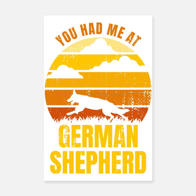 Du hattest mich bei Schäferhund Poster 20x30 cm