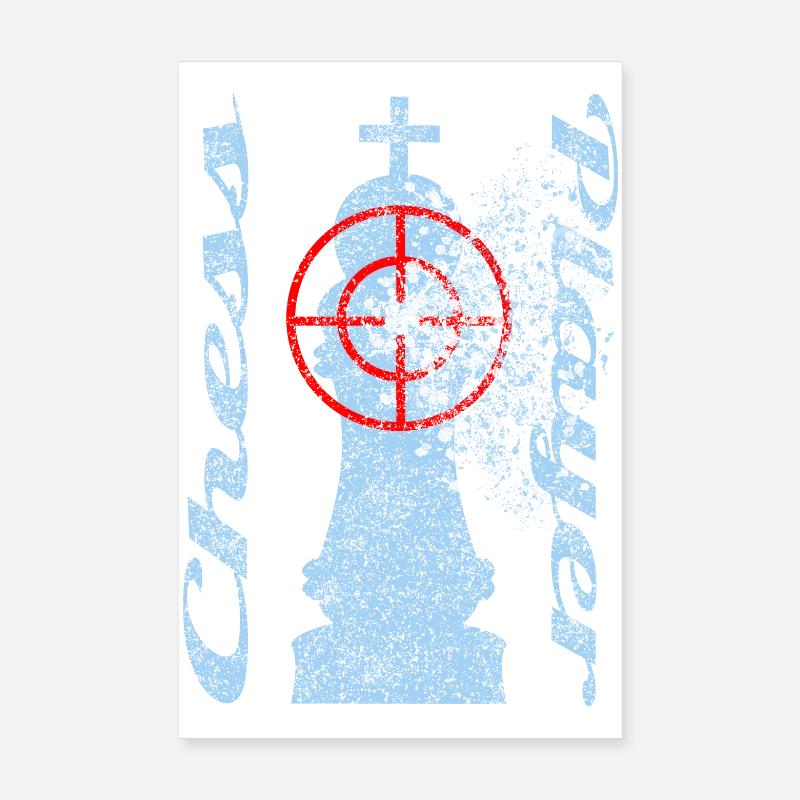 Motif d’échecs avec roi Poster 20 x 30 cm