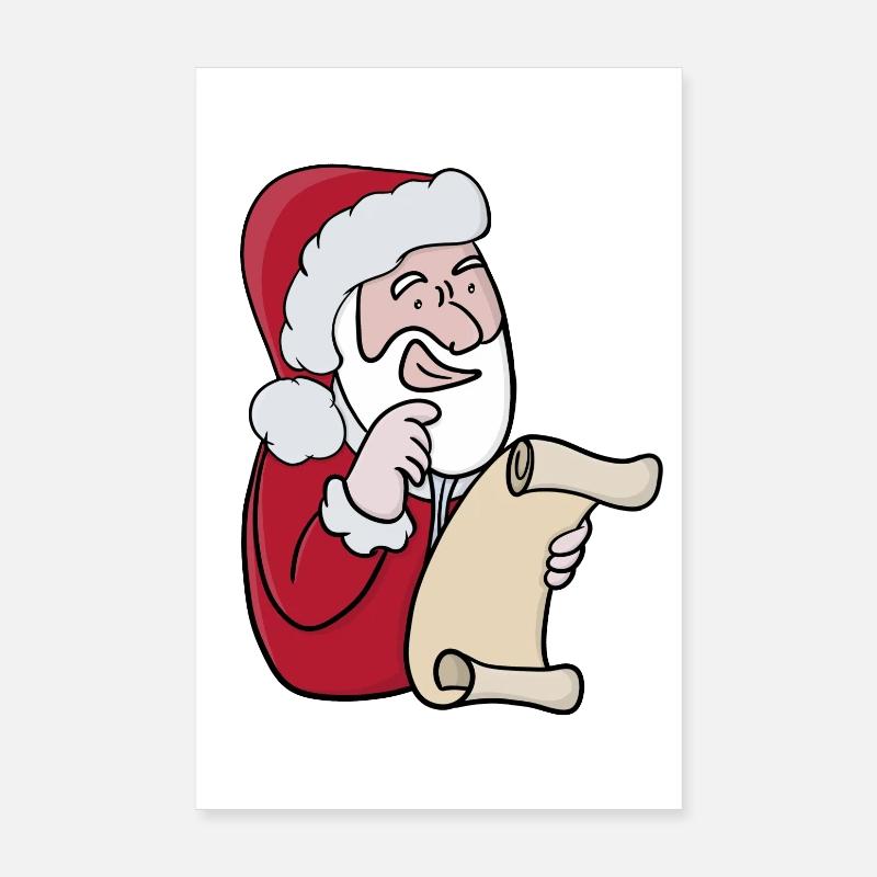 Die Liste der ungezogenen oder netten Hüter des Weihnachtsmanns Poster 20x30 cm