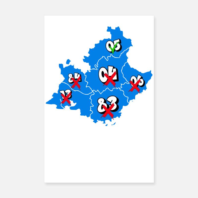 Région PACA Poster 20 x 30 cm