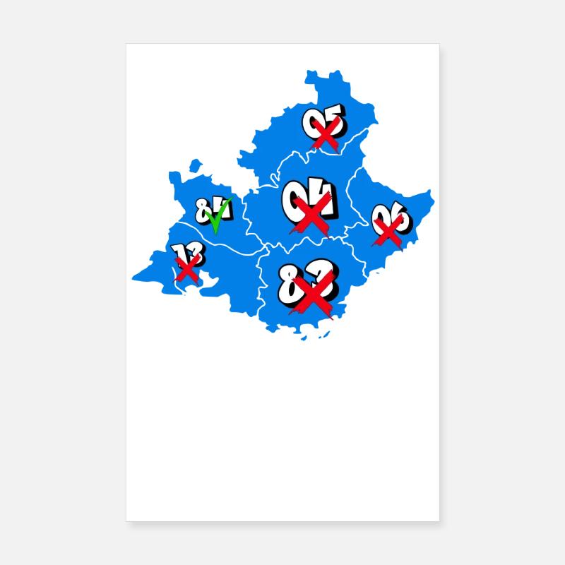 Région PACA Poster 20 x 30 cm
