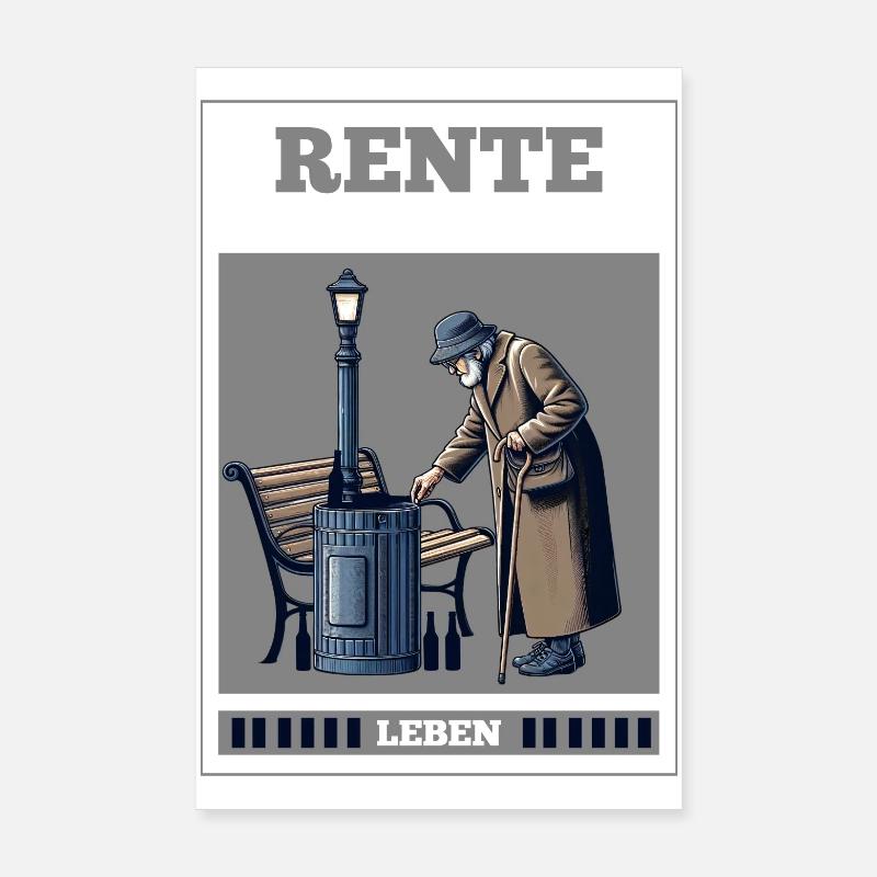 Retraité Poster 20 x 30 cm