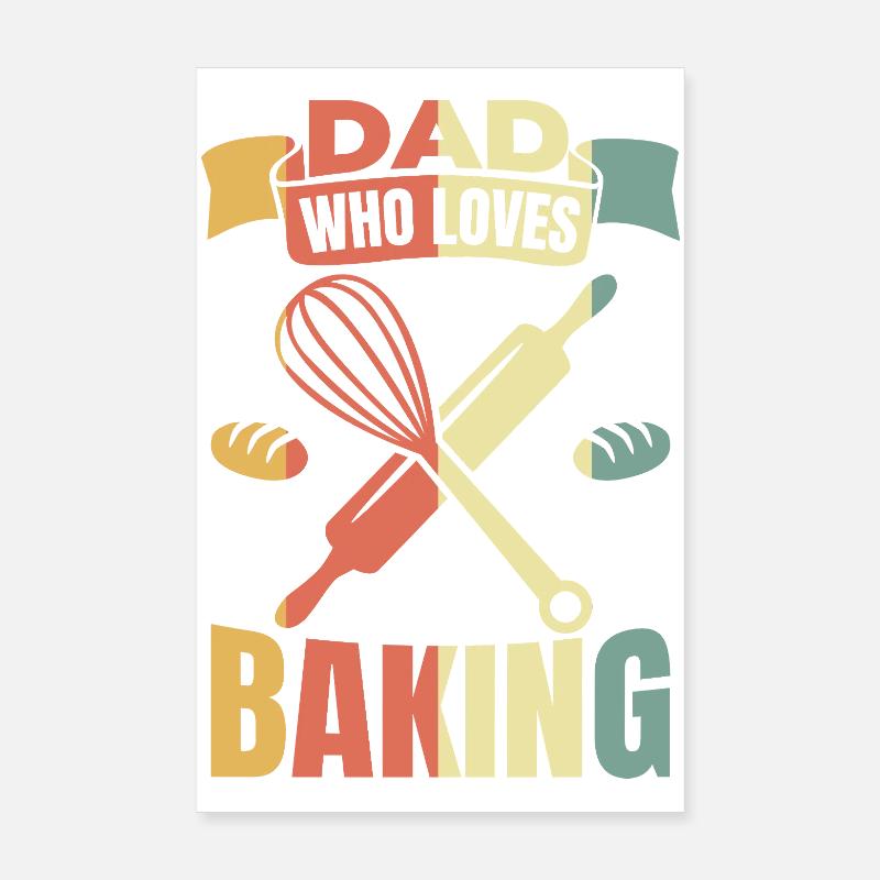 Bäcker Vater - Poster 20x30 cm - Weiß
